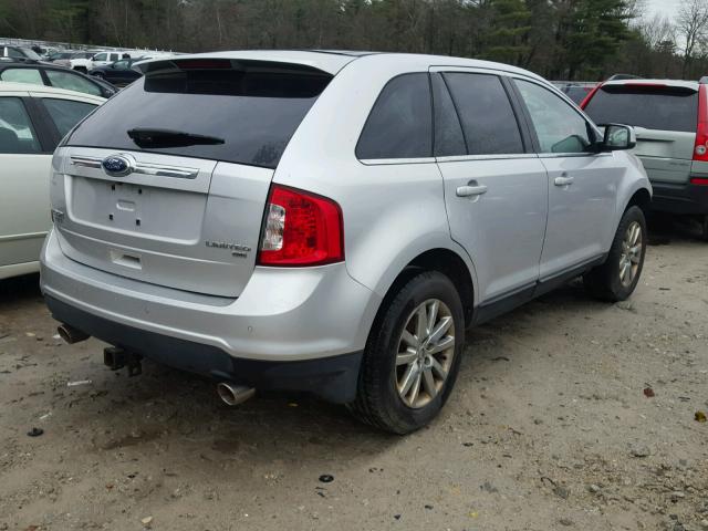 2FMDK4KC1BBA24637 - 2011 FORD EDGE LIMIT SILVER photo 4