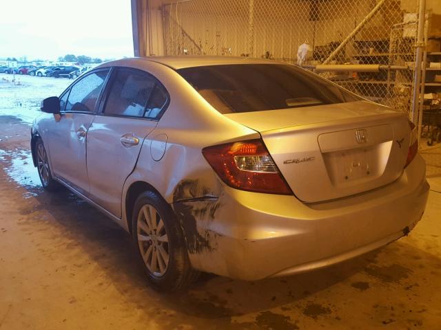 2HGFB2F99CH531740 - 2012 HONDA CIVIC EXL SILVER photo 3