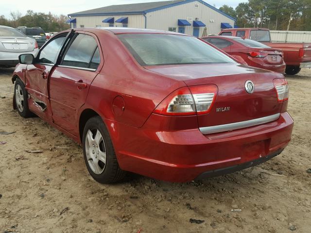 3MEFM07Z26R611092 - 2006 MERCURY MILAN RED photo 3