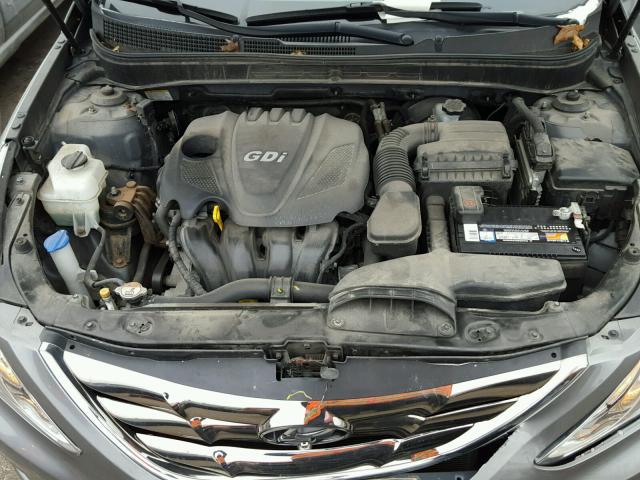 5NPEC4ACXDH581058 - 2013 HYUNDAI SONATA SE GRAY photo 7