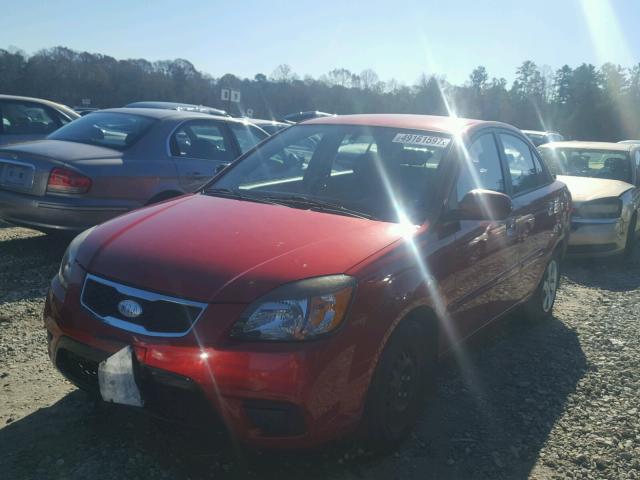 KNADH4A34B6858434 - 2011 KIA RIO BASE RED photo 2