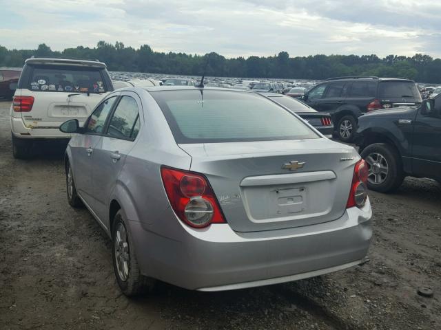 1G1JA5SH8C4126551 - 2012 CHEVROLET SONIC LS 银色 照片 3
