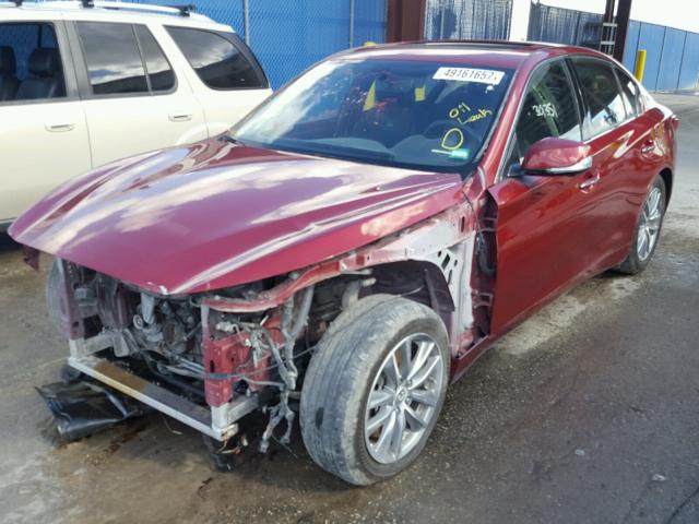 JN1BV7ARXEM702071 - 2014 INFINITI Q50 BASE RED photo 2