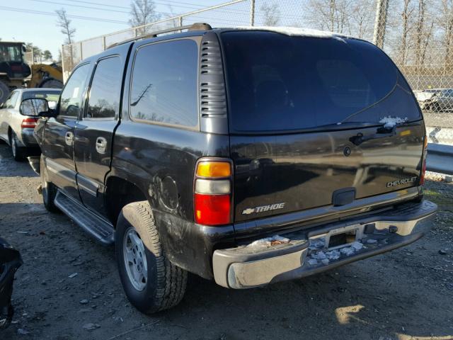 1GNEC13V05J138284 - 2005 CHEVROLET TAHOE C150 BLACK photo 3