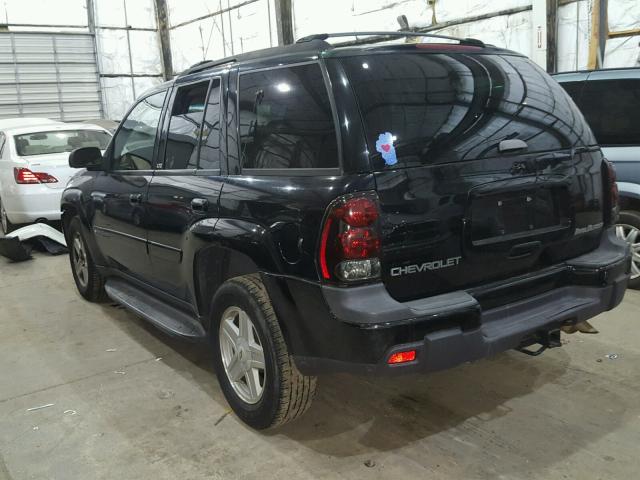 1GNDS13S822121355 - 2002 CHEVROLET TRAILBLAZE BLACK photo 3