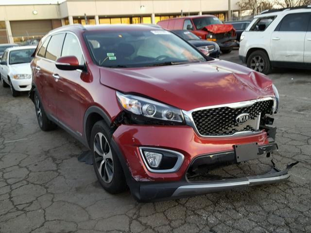 5XYPHDA50GG080106 - 2016 KIA SORENTO EX RED photo 1