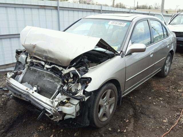 2HGES26724H588910 - 2004 HONDA CIVIC EX GRAY photo 2