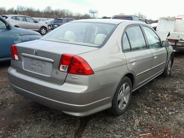 2HGES26724H588910 - 2004 HONDA CIVIC EX GRAY photo 4