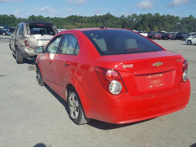 1G1JA5SH8G4176176 - 2016 CHEVROLET SONIC LS RED photo 3