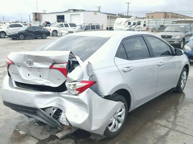 5YFBURHE5GP549792 - 2016 TOYOTA COROLLA L SILVER photo 4