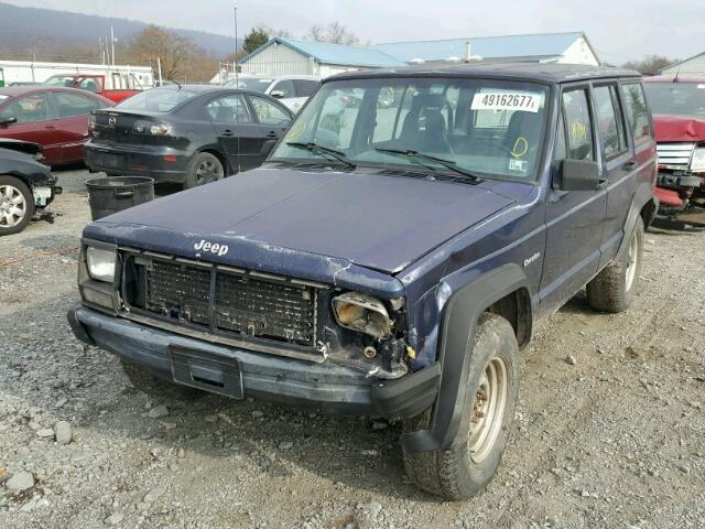 1J4FJ28SXTL271993 - 1996 JEEP CHEROKEE S BLUE photo 2