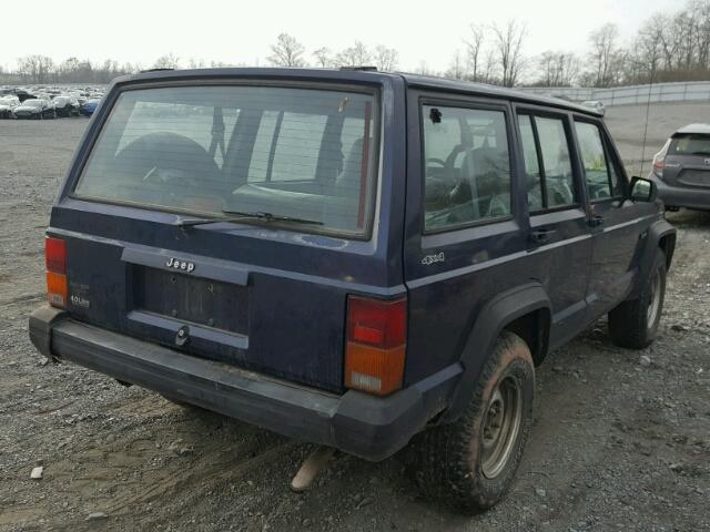 1J4FJ28SXTL271993 - 1996 JEEP CHEROKEE S BLUE photo 4