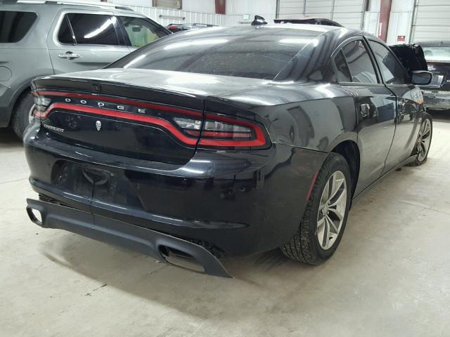 2C3CDXHG8GH139296 - 2016 DODGE CHARGER SX BLACK photo 4