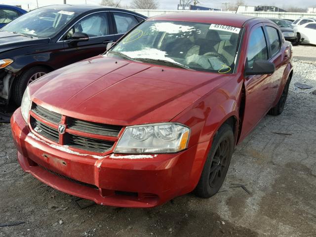 1B3LC46K38N121447 - 2008 DODGE AVENGER SE RED photo 2