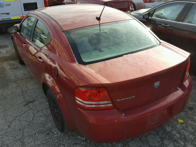 1B3LC46K38N121447 - 2008 DODGE AVENGER SE RED photo 3