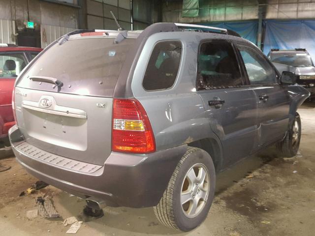 KNDJF724577401542 - 2007 KIA SPORTAGE L GREEN photo 4