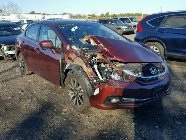 2HGFB2F93FH509799 - 2015 HONDA CIVIC EXL MAROON photo 1