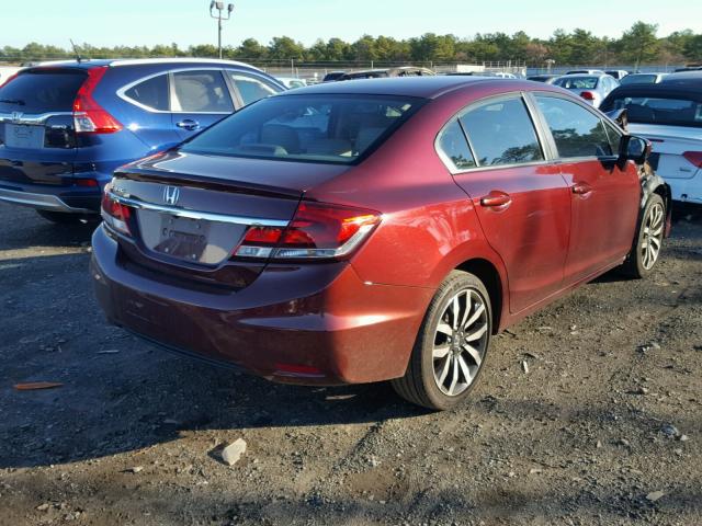 2HGFB2F93FH509799 - 2015 HONDA CIVIC EXL MAROON photo 4
