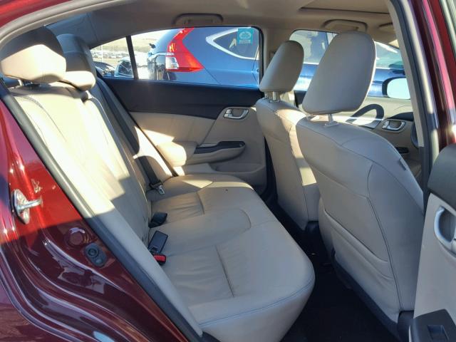 2HGFB2F93FH509799 - 2015 HONDA CIVIC EXL MAROON photo 6