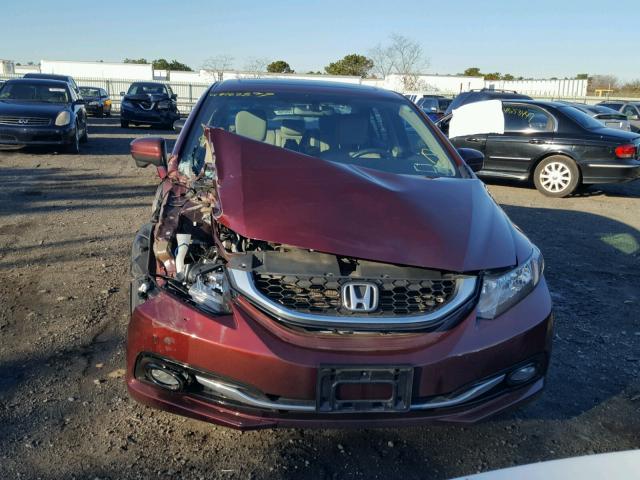 2HGFB2F93FH509799 - 2015 HONDA CIVIC EXL MAROON photo 7