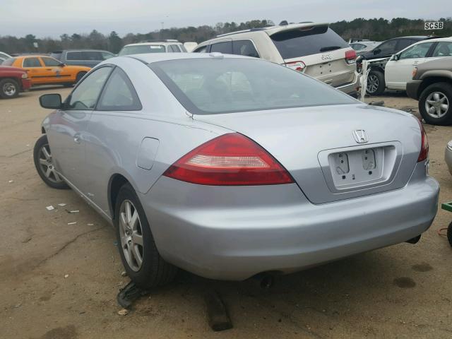 1HGCM82605A010824 - 2005 HONDA ACCORD EX SILVER photo 3