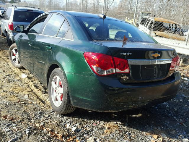 1G1PC5SB8F7149797 - 2015 CHEVROLET CRUZE LT GREEN photo 3