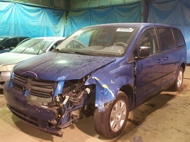 2D4RN4DE2AR443329 - 2010 DODGE GRAND CARA BLUE photo 2