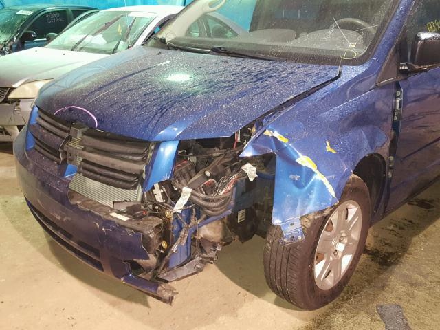 2D4RN4DE2AR443329 - 2010 DODGE GRAND CARA BLUE photo 9