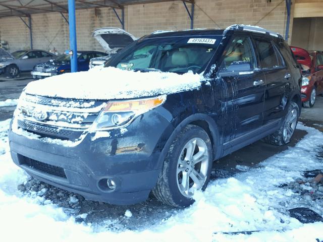 1FM5K8F89DGC53418 - 2013 FORD EXPLORER L BLACK photo 2