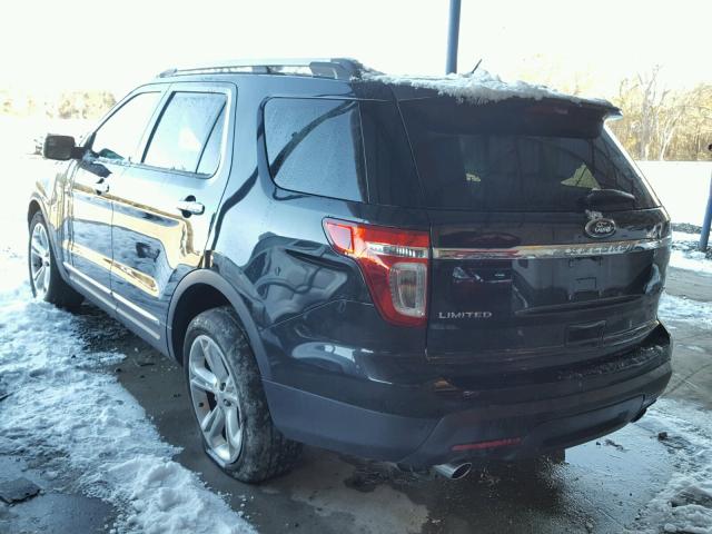 1FM5K8F89DGC53418 - 2013 FORD EXPLORER L BLACK photo 3