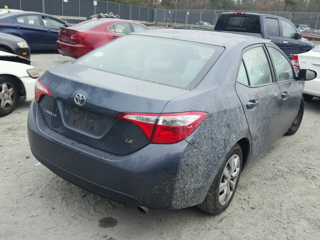 2T1BURHE9FC323575 - 2015 TOYOTA COROLLA L GRAY photo 4