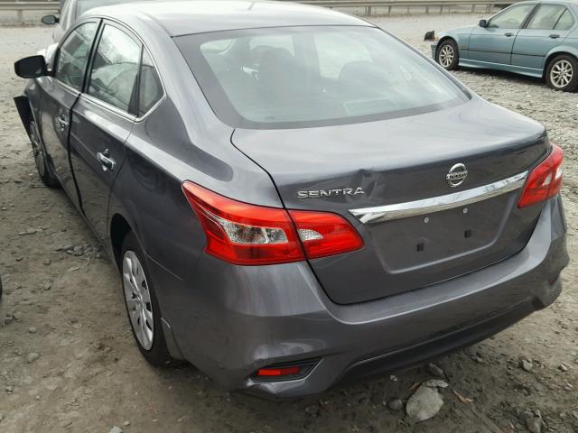 3N1AB7AP6GY294994 - 2016 NISSAN SENTRA S GRAY photo 3