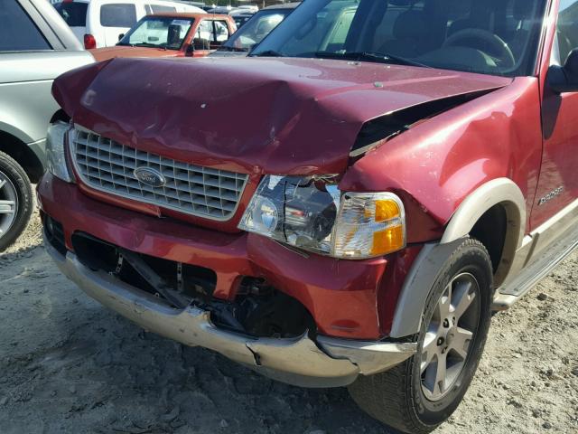 1FMZU64K35ZA23880 - 2005 FORD EXPLORER E RED photo 9