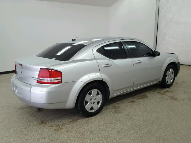 1B3CC4FB0AN182485 - 2010 DODGE AVENGER SX SILVER photo 4