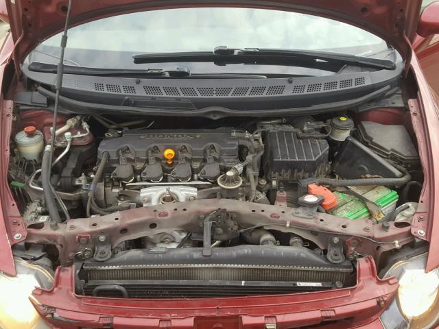 1HGFA16546L045340 - 2006 HONDA CIVIC LX MAROON photo 7