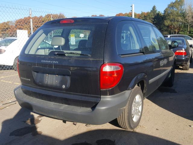 1D4GP25B16B737661 - 2006 DODGE CARAVAN SE BLACK photo 4