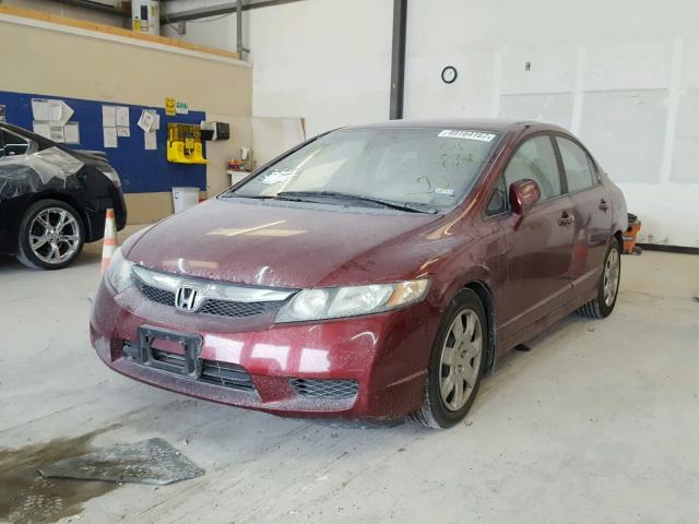 19XFA1F5XAE012830 - 2010 HONDA CIVIC LX RED photo 2