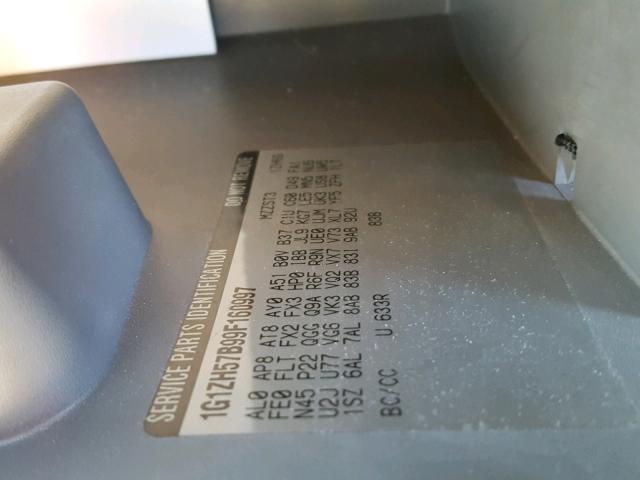 1G1ZH57B99F160997 - 2009 CHEVROLET MALIBU 1LT TURQUOISE photo 10