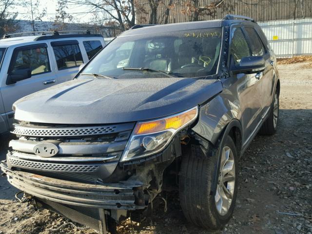 1FM5K8D89DGC89290 - 2013 FORD EXPLORER X GRAY photo 2