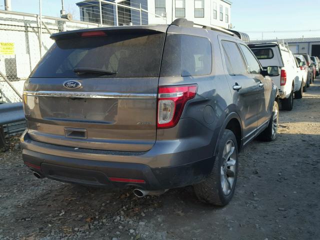 1FM5K8D89DGC89290 - 2013 FORD EXPLORER X GRAY photo 4