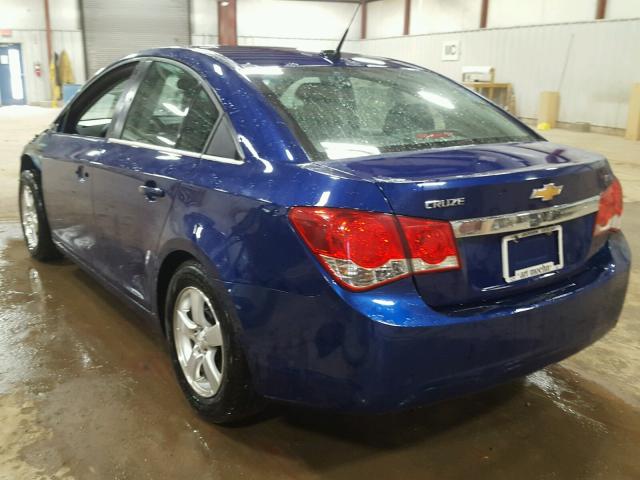 1G1PF5SC3C7131249 - 2012 CHEVROLET CRUZE LT BLUE photo 3