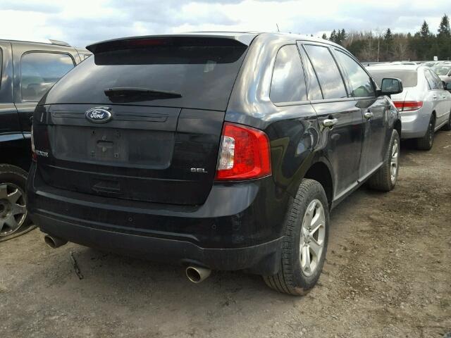 2FMDK3JC2BBA17577 - 2011 FORD EDGE SEL BLACK photo 4