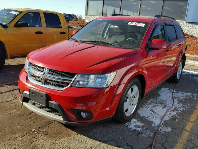 3C4PDCBG5CT393970 - 2012 DODGE JOURNEY SX RED photo 2