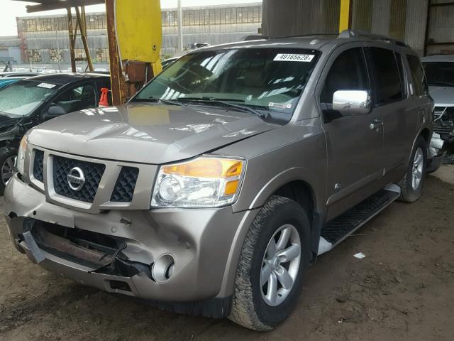 5N1BA08D38N613981 - 2008 NISSAN ARMADA SE BROWN photo 2