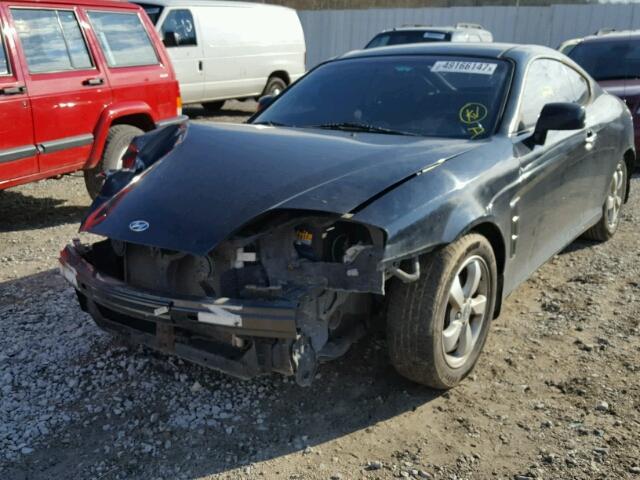 KMHHM65D15U162222 - 2005 HYUNDAI TIBURON BLACK photo 2