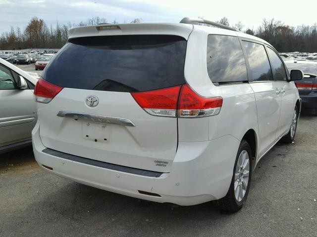 5TDDK3DC2BS028822 - 2011 TOYOTA SIENNA XLE WHITE photo 4