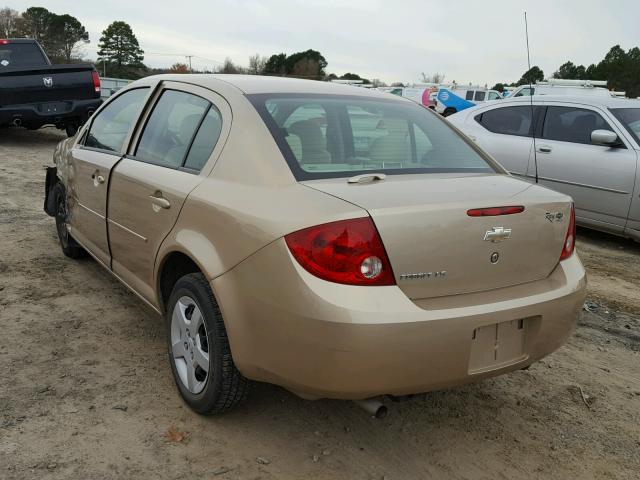 1G1AK55F577227946 - 2007 CHEVROLET COBALT LS BEIGE photo 3