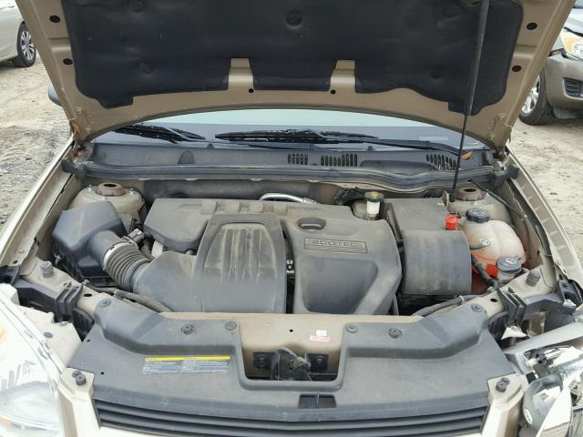 1G1AK55F577227946 - 2007 CHEVROLET COBALT LS BEIGE photo 7