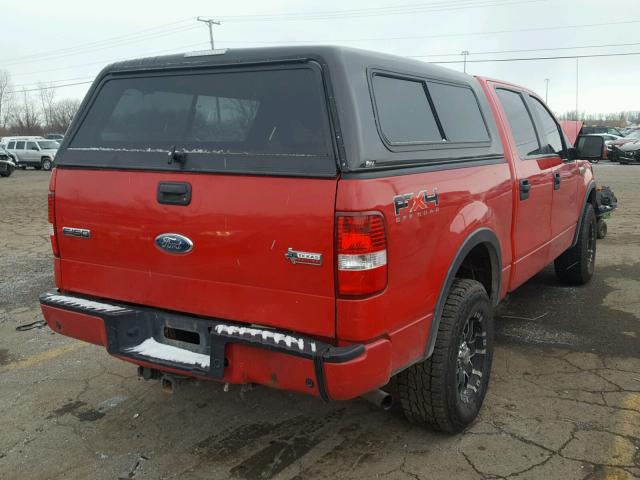 1FTPW14536KC96203 - 2006 FORD F150 SUPER RED photo 4