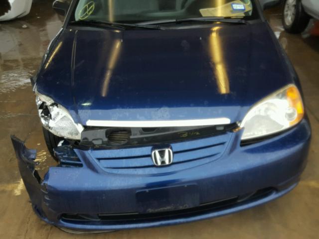 JHMES16503S003285 - 2003 HONDA CIVIC LX BLUE photo 9